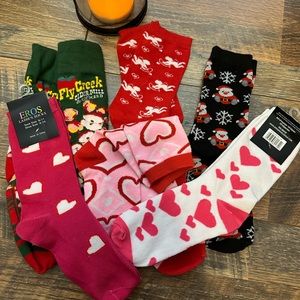 Seasonal socks size 4-10